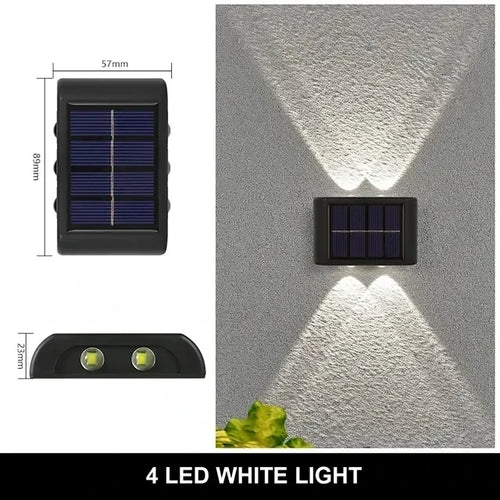 Solar Outdoor Wall Light 12 LED Waterproof Garden Light Courtyard