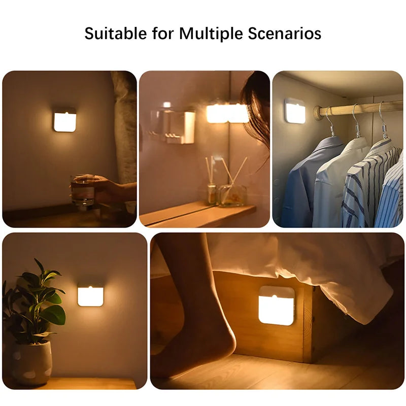 Motion Sensor Night Lights, TYPE-C Rechargeable Cabinet light,