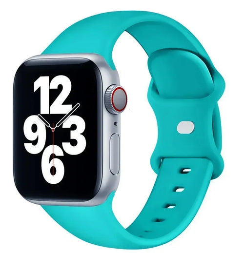 Bracelet en silicone pour Apple Watch 40 mm, 44 mm, 46 mm, 45 mm, 41 mm, 49 mm et 38 mm