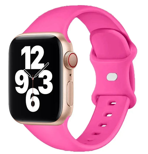 Bracelet en silicone pour Apple Watch 40 mm, 44 mm, 46 mm, 45 mm, 41 mm, 49 mm et 38 mm