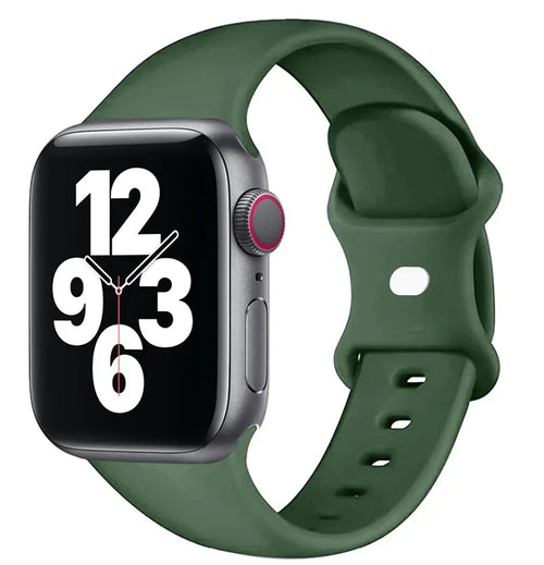 Bracelet en silicone pour Apple Watch 44 mm, 40 mm, 45 mm, 41 mm et 42-38 mm (sport)