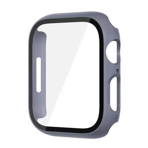 Protection d'écran en polycarbonate avec verre trempé et boîtier pour Apple Watch 8, 7, 45, 44, 41, 40, 38 et 42 mm