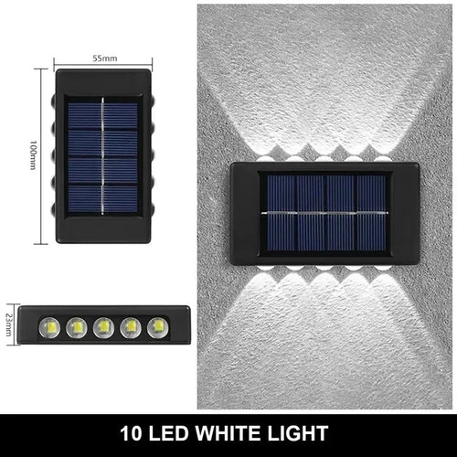 Solar Outdoor Wall Light 12 LED Waterproof Garden Light Courtyard