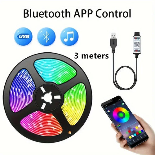 LED Strip Lights RGB 5050 Smart Bluetooth Control Music Sync USB 5V