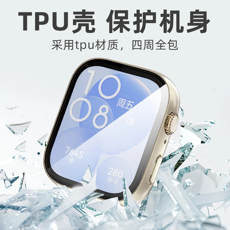 Coque en TPU pour Huawei Watch Fit 3, cadre intégral avec écran