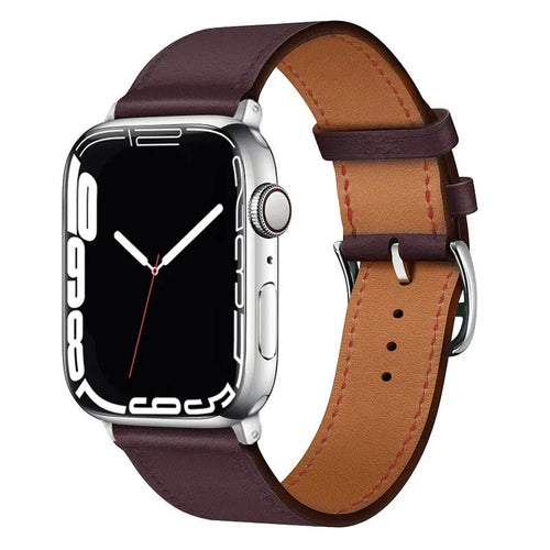 Bracelets de montre en cuir pour Apple Watch 46 mm, 44 mm, 49 mm, 45 mm et 42 mm