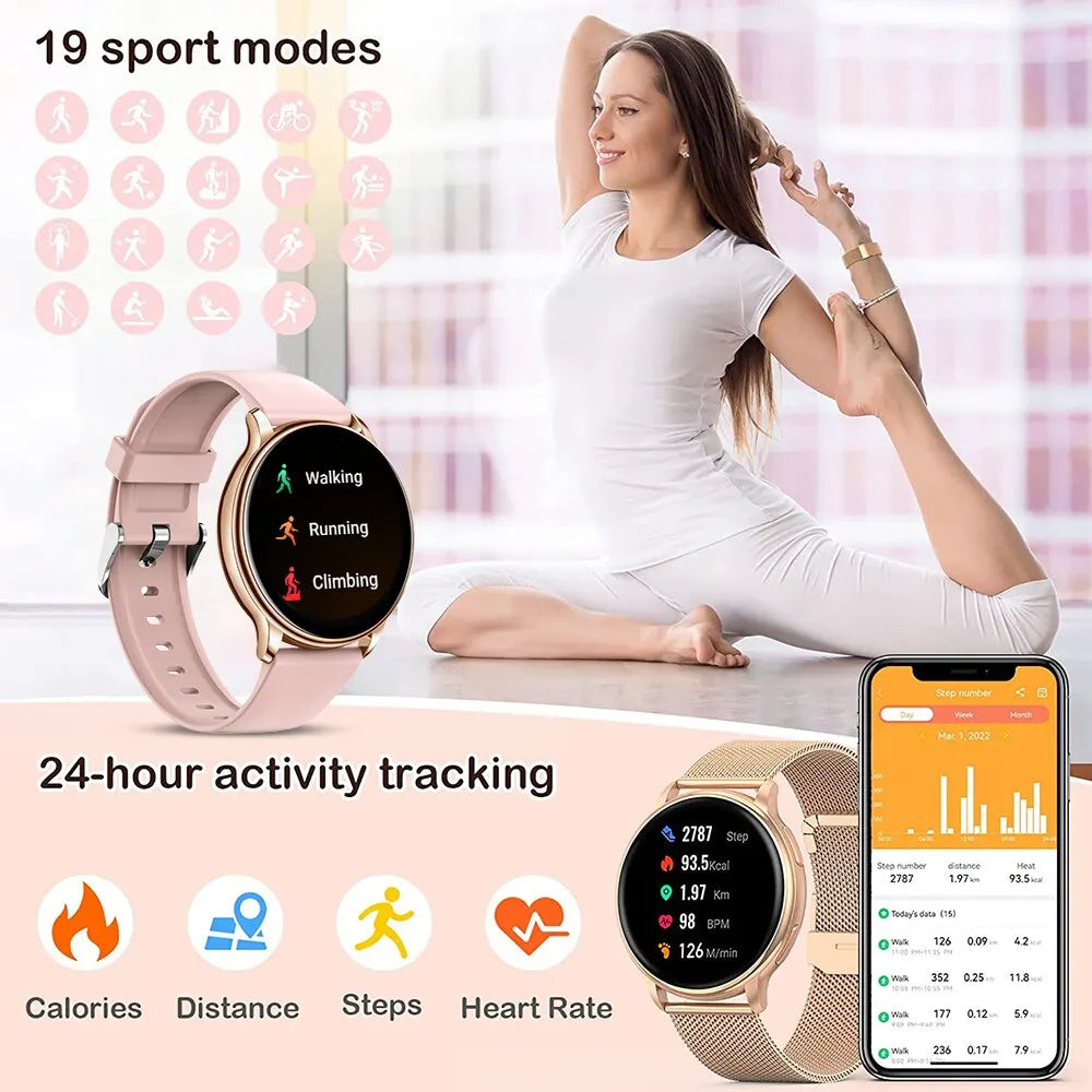 MEVADEN Bluetooth Call Smart Watch Women Custom Dial Watches Men Sport