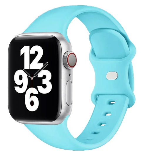 Bracelet en silicone pour Apple Watch 44 mm, 40 mm, 45 mm, 41 mm et 42-38 mm (sport)