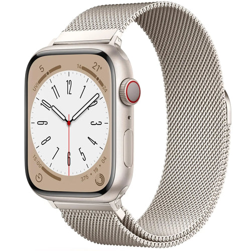 Bracelet milanais pour Apple Watch (tailles disponibles : 44 mm, 40 mm, 45 mm, 49 mm, 41 mm, 38 mm et 42 mm).