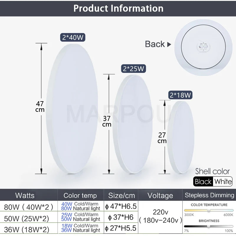 MARPOU Smart ceiling lamp led lamp for bedroom ceiling lights with