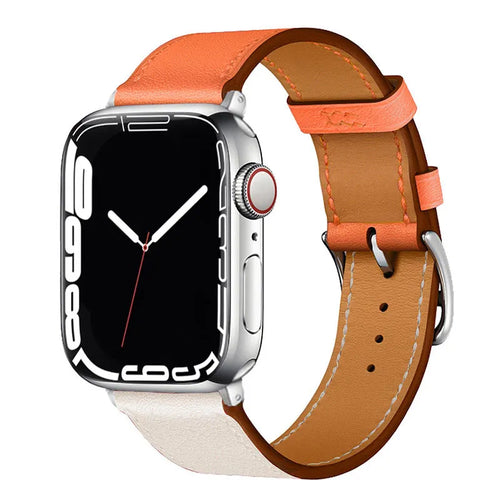Bracelets de montre en cuir pour Apple Watch 46 mm, 44 mm, 49 mm, 45 mm et 42 mm