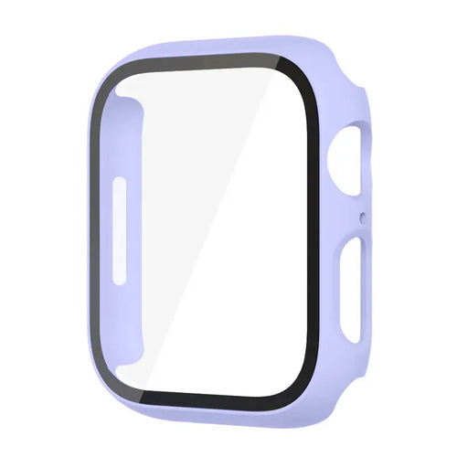 Protection d'écran en polycarbonate avec verre trempé et boîtier pour Apple Watch 8, 7, 45, 44, 41, 40, 38 et 42 mm