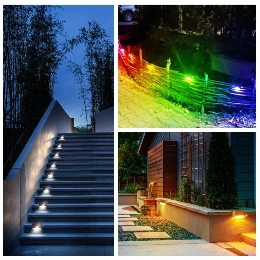 1pcs 4pcs Solar Deck Lights Outdoor Solar Lights Waterproof Garden