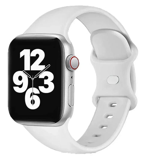 Bracelet en silicone pour Apple Watch 40 mm, 44 mm, 46 mm, 45 mm, 41 mm, 49 mm et 38 mm