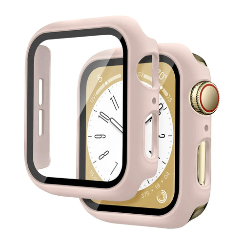 Verre + Protection pour boîtier Apple Watch 46 mm, 44 mm, 40 mm, 45 mm, 41 mm, 42 mm et 38 mm