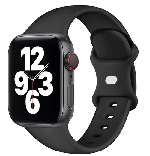 Bracelet en silicone pour Apple Watch 40 mm, 44 mm, 46 mm, 45 mm, 41 mm, 49 mm et 38 mm