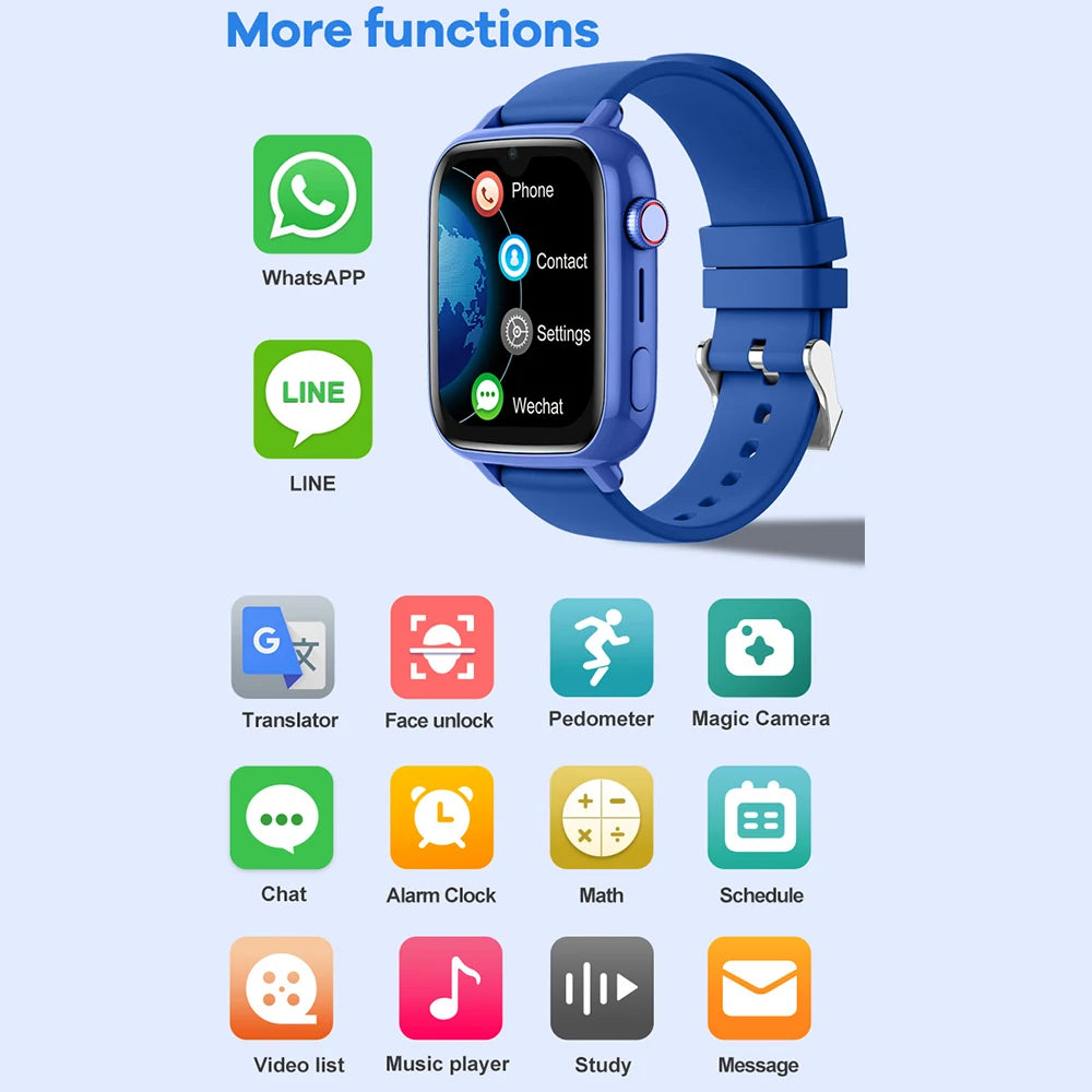 4G Smart Watch Kids GPS WIFI Video Call SOS APP Download Child