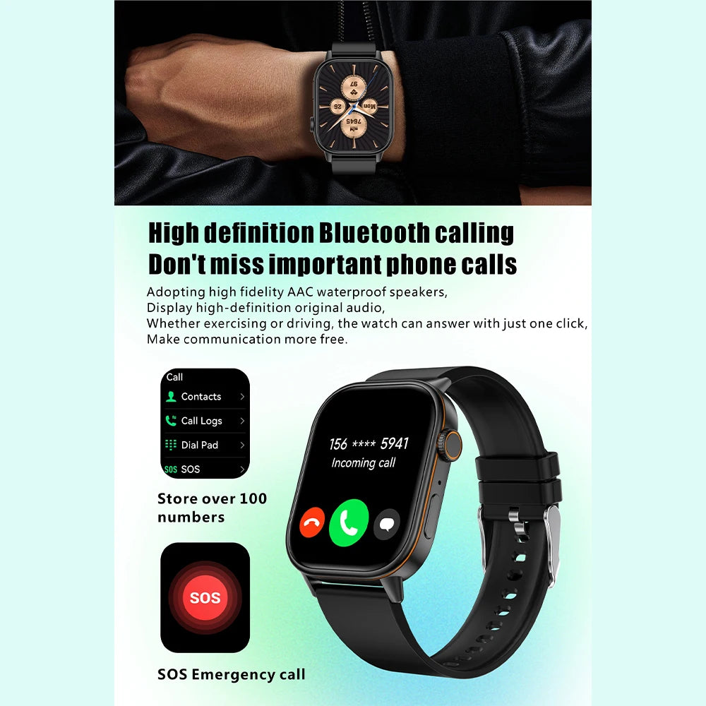 GEJIAN 2025 Neue GPS-Smartwatch mit Herzfrequenz- und Schlafüberwachungssensor