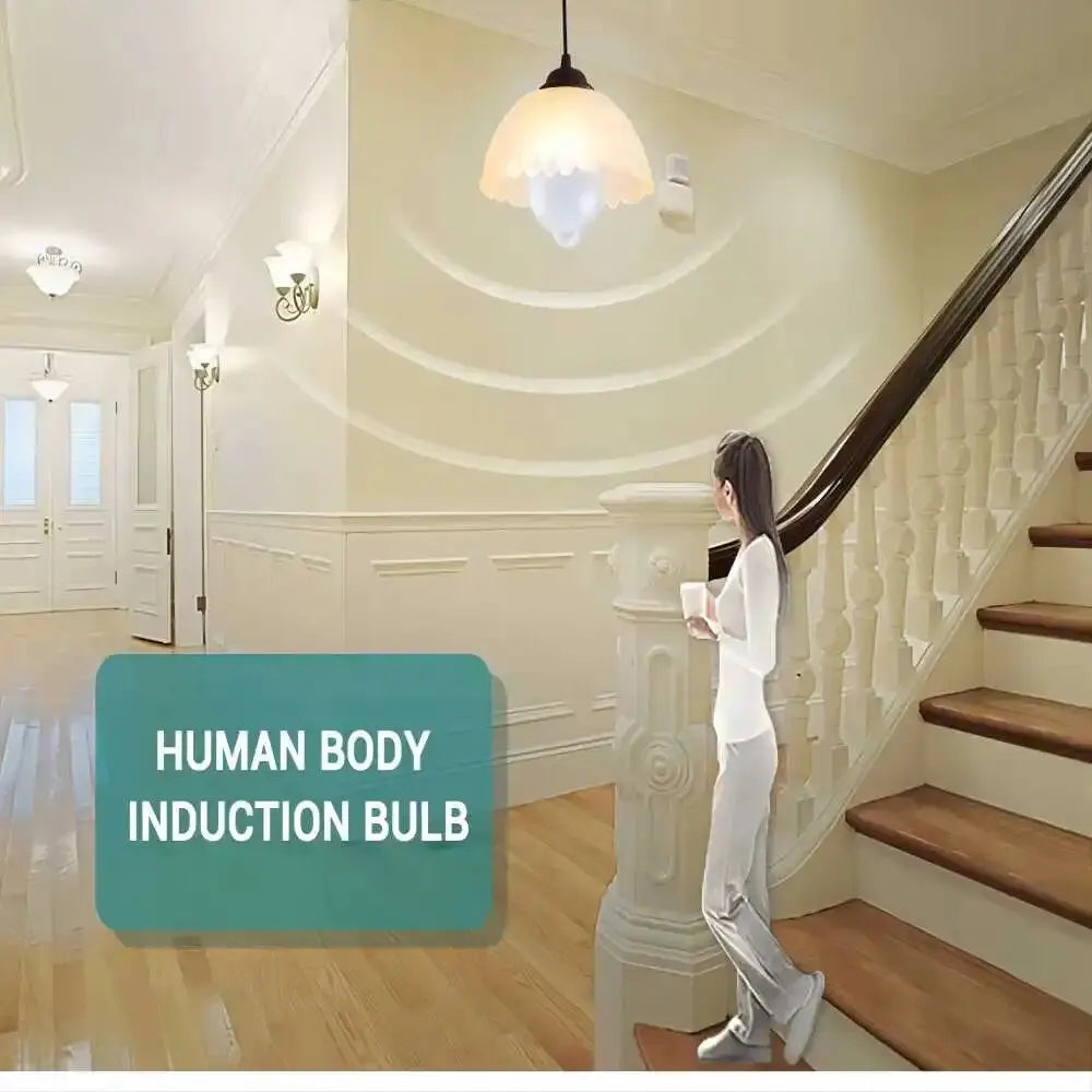 PIR Motion Sensor LED Light Bulb 12W E27 Smart Bulb Motion Activated