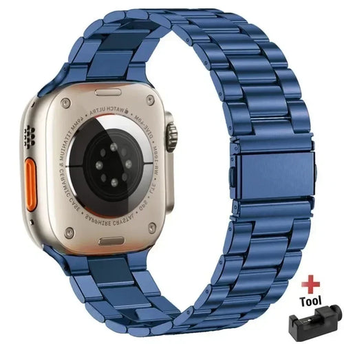 Bracelet en acier inoxydable pour Apple Watch 44 mm, 45 mm, 38, 42, 40 et 41 mm