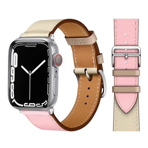 Bracelets de montre en cuir pour Apple Watch 46 mm, 44 mm, 49 mm, 45 mm et 42 mm