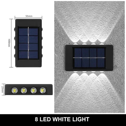 Solar Outdoor Wall Light 12 LED Waterproof Garden Light Courtyard