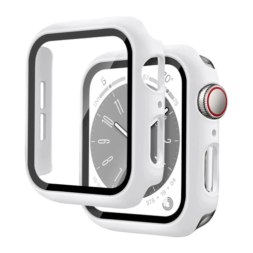 Verre + Protection pour boîtier Apple Watch 46 mm, 44 mm, 40 mm, 45 mm, 41 mm, 42 mm et 38 mm