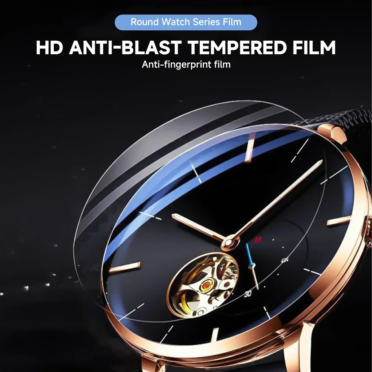 26-46mm Universal Tempered Glass Smartwatch Screen Protector