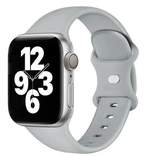Bracelet en silicone pour Apple Watch 44 mm, 40 mm, 45 mm, 41 mm et 42-38 mm (sport)