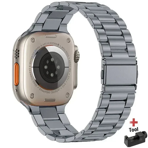 Bracelet en acier inoxydable pour Apple Watch 44 mm, 45 mm, 38, 42, 40 et 41 mm