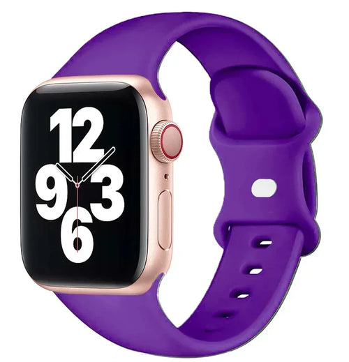 Bracelet en silicone pour Apple Watch 40 mm, 44 mm, 46 mm, 45 mm, 41 mm, 49 mm et 38 mm