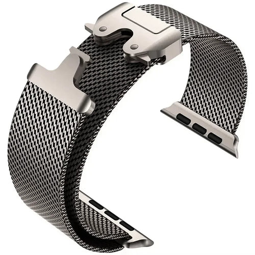 Bracelet milanais en acier inoxydable pour Apple Watch Ultra 2 et 3 (49 mm, 46 mm, 42 mm et 41 mm).