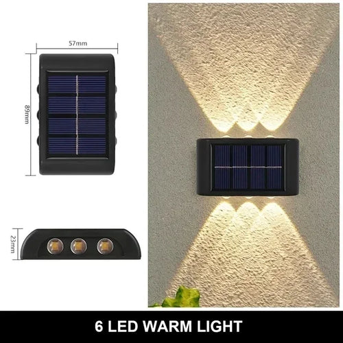 Solar Outdoor Wall Light 12 LED Waterproof Garden Light Courtyard
