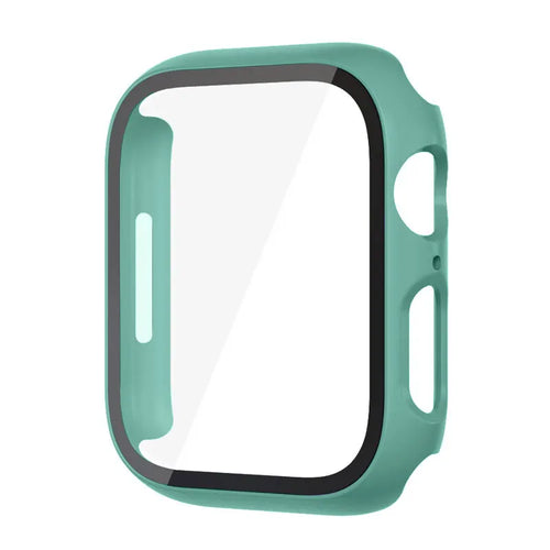 Protection d'écran en polycarbonate avec verre trempé et boîtier pour Apple Watch 8, 7, 45, 44, 41, 40, 38 et 42 mm