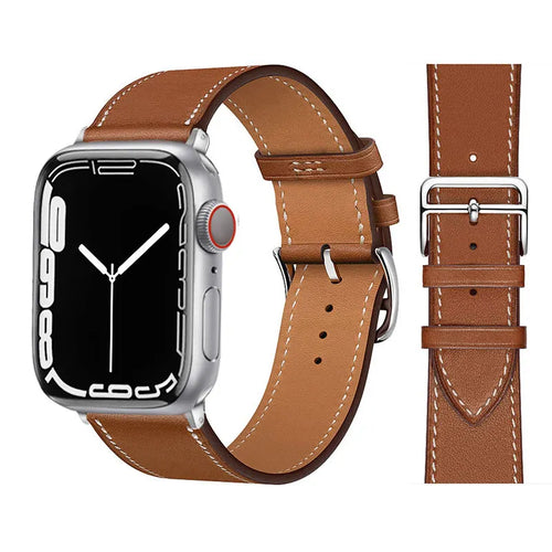 Bracelets de montre en cuir pour Apple Watch 46 mm, 44 mm, 49 mm, 45 mm et 42 mm