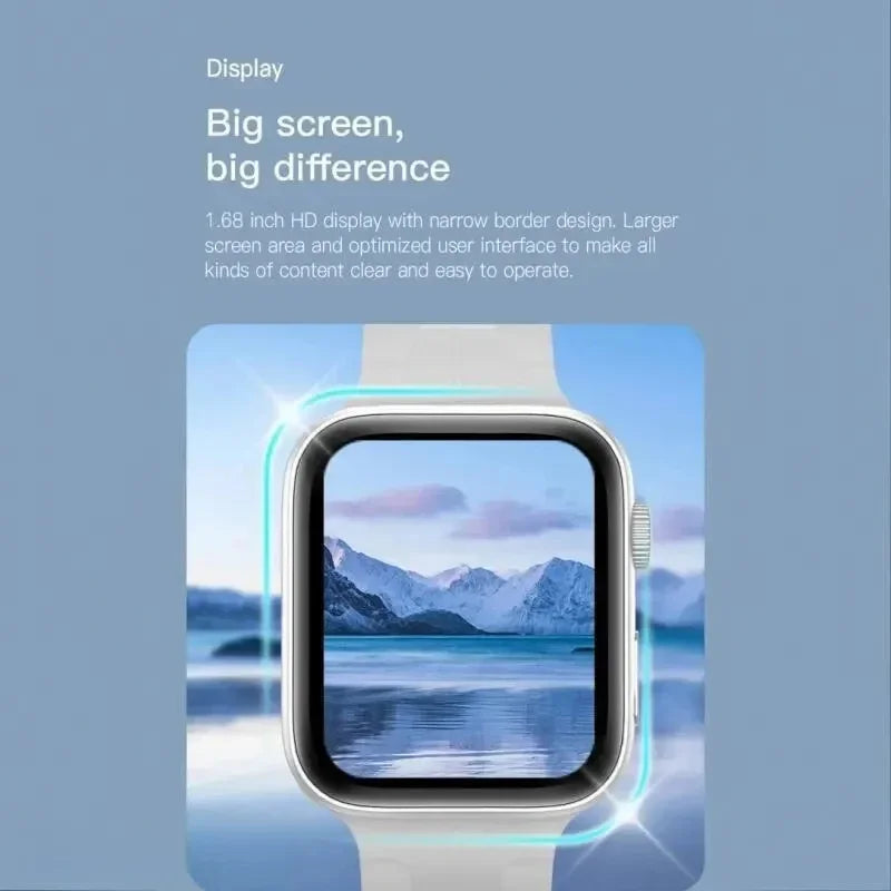 Montre connectée 2025 pour hommes, compatible Android et iOS, écran 1,73", Bluetooth