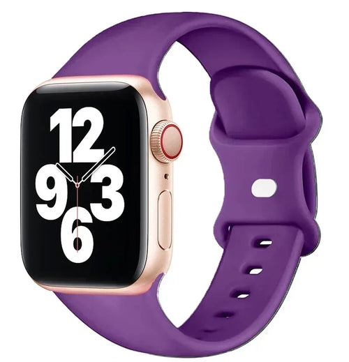 Bracelet en silicone pour Apple Watch 40 mm, 44 mm, 46 mm, 45 mm, 41 mm, 49 mm et 38 mm