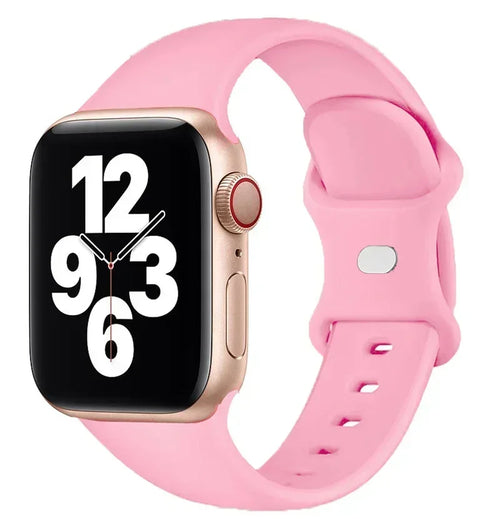 Bracelet en silicone pour Apple Watch 40 mm, 44 mm, 46 mm, 45 mm, 41 mm, 49 mm et 38 mm