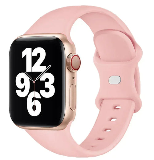 Bracelet en silicone pour Apple Watch 40 mm, 44 mm, 46 mm, 45 mm, 41 mm, 49 mm et 38 mm