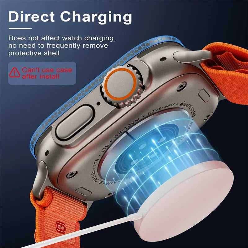 Tempered Glass for Apple Watch Ultra 49mm Titanium Metal Frame