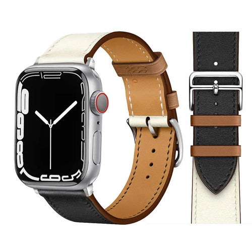 Bracelets de montre en cuir pour Apple Watch 46 mm, 44 mm, 49 mm, 45 mm et 42 mm