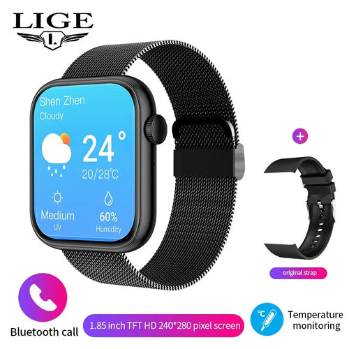 Montre connectée LIGE pour femme, écran tactile, appels Bluetooth, étanche