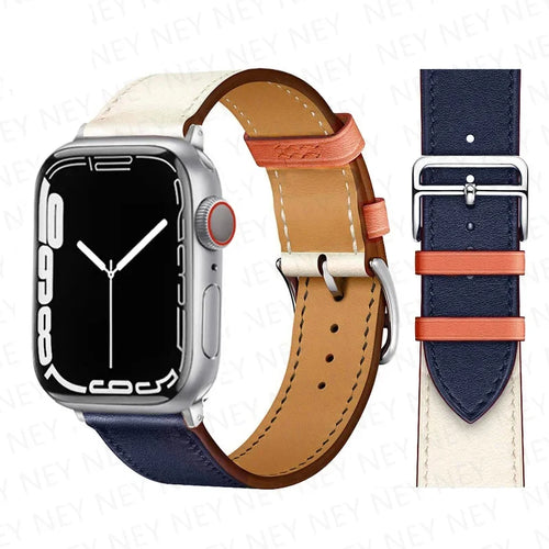 Bracelets de montre en cuir pour Apple Watch 46 mm, 44 mm, 49 mm, 45 mm et 42 mm