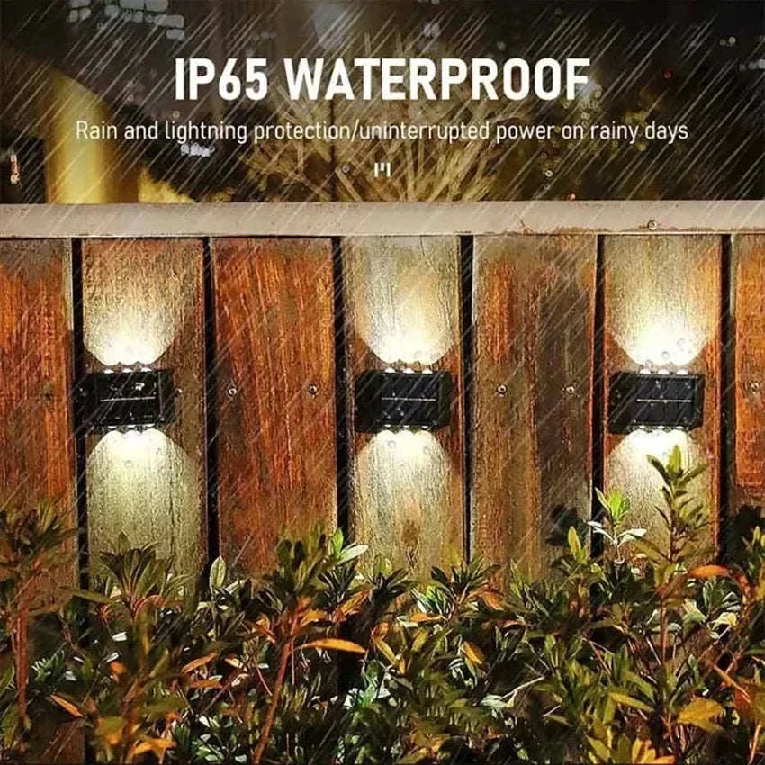 Solar Outdoor Wall Light 12 LED Waterproof Garden Light Courtyard