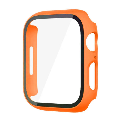 Protection d'écran en polycarbonate avec verre trempé et boîtier pour Apple Watch 8, 7, 45, 44, 41, 40, 38 et 42 mm