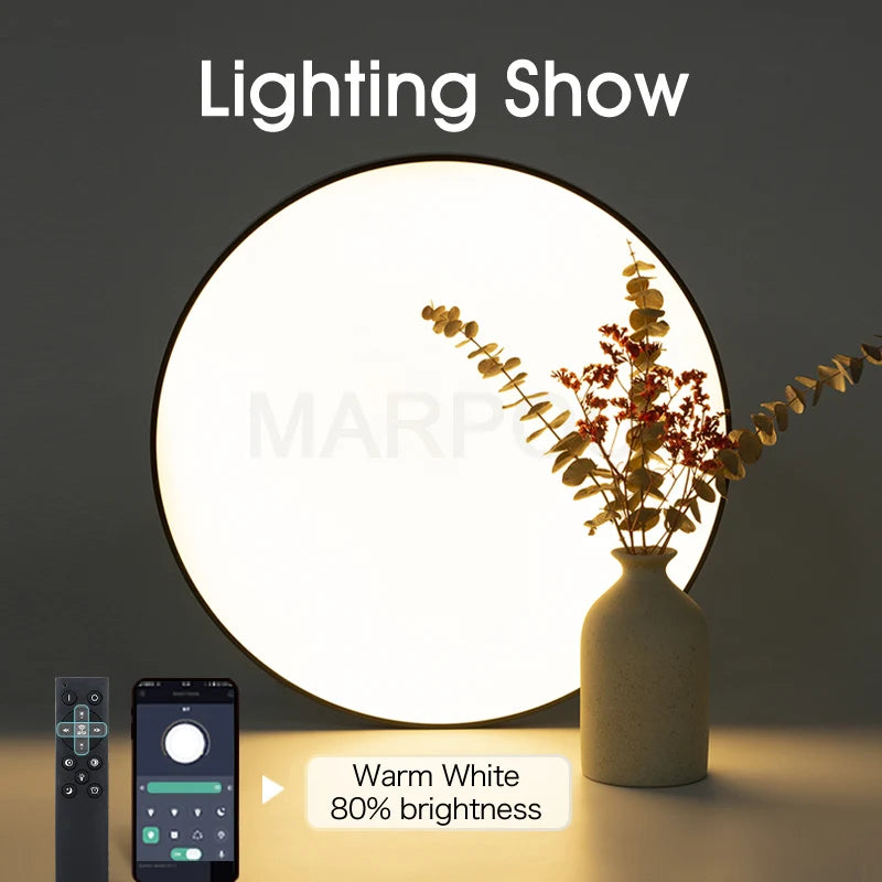 MARPOU Big Size Smart ceiling lamp led lamp for bedroom 80W ceiling