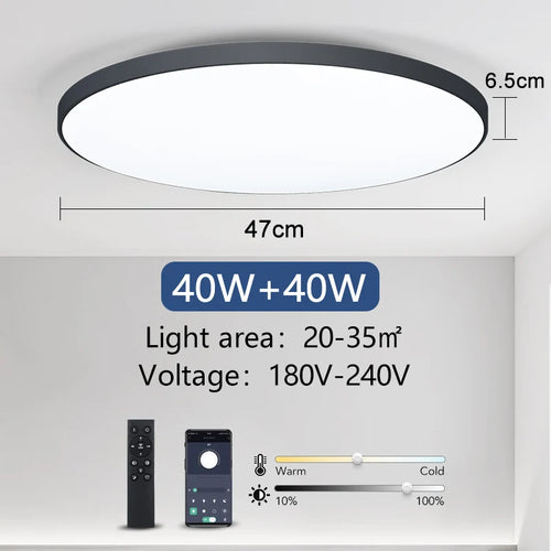 MARPOU Big Size Smart ceiling lamp led lamp for bedroom 80W ceiling
