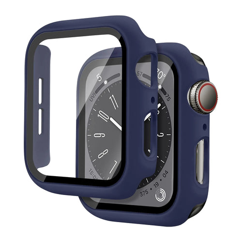 Verre + Protection pour boîtier Apple Watch 46 mm, 44 mm, 40 mm, 45 mm, 41 mm, 42 mm et 38 mm