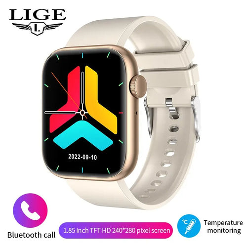 Montre connectée LIGE pour femme, écran tactile, appels Bluetooth, étanche