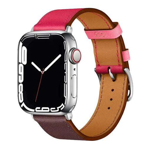 Bracelets de montre en cuir pour Apple Watch 46 mm, 44 mm, 49 mm, 45 mm et 42 mm